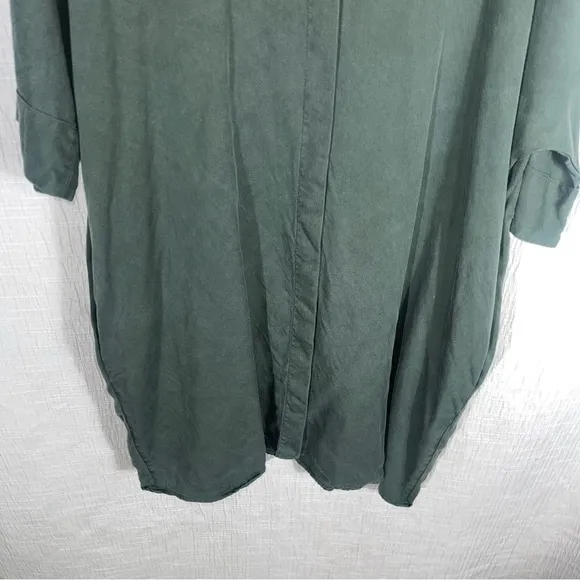 COS oversized shirt dress small lyocell boxy draped