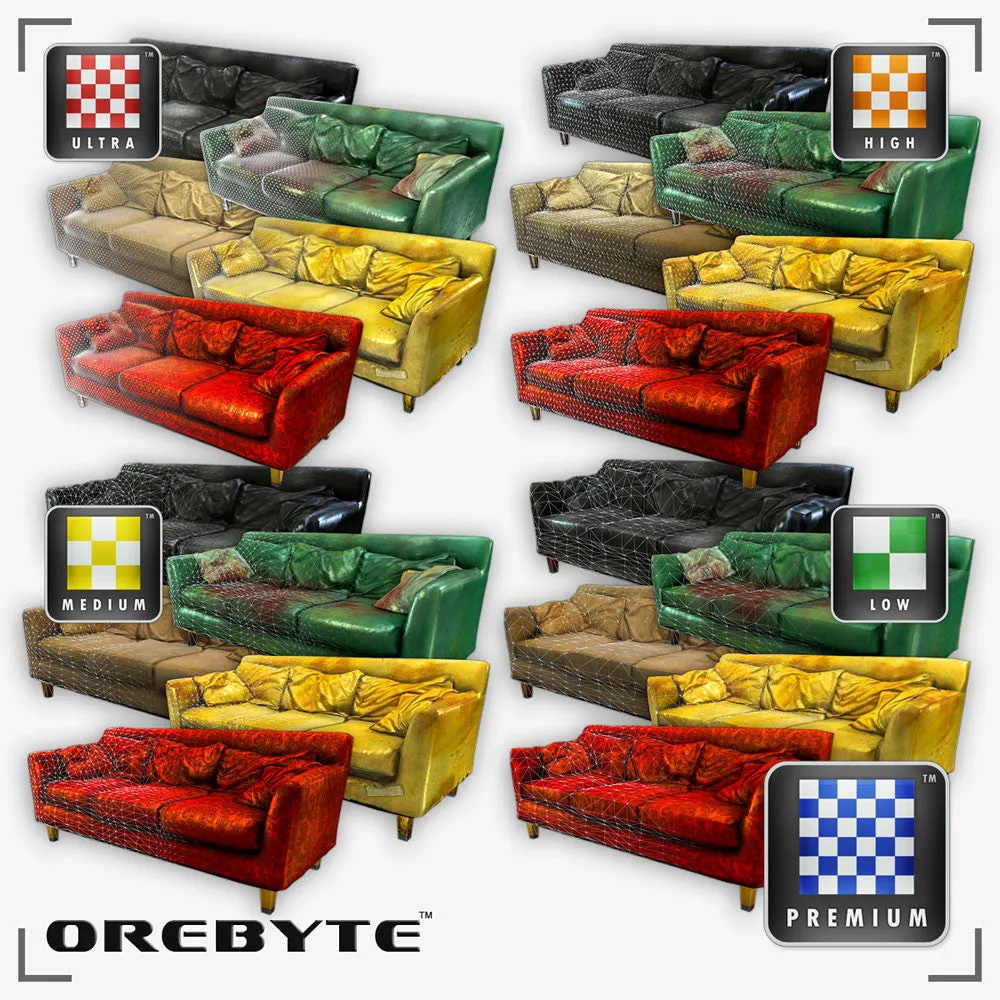 Couch Sofa 01 Set