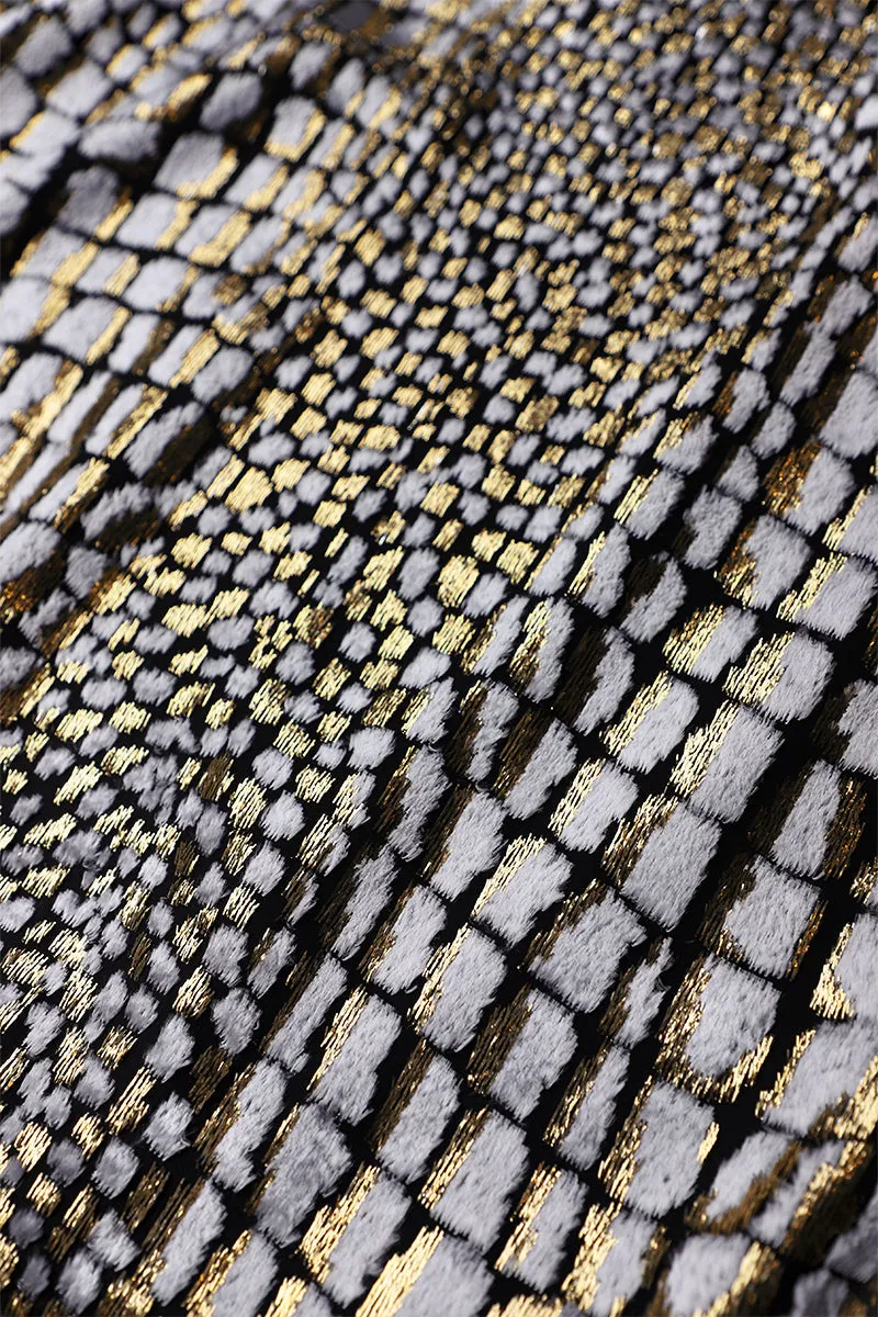 Croco Velour Devore Boubou Caftan