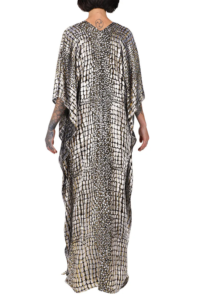 Croco Velour Devore Boubou Caftan