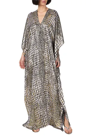 Croco Velour Devore Boubou Caftan