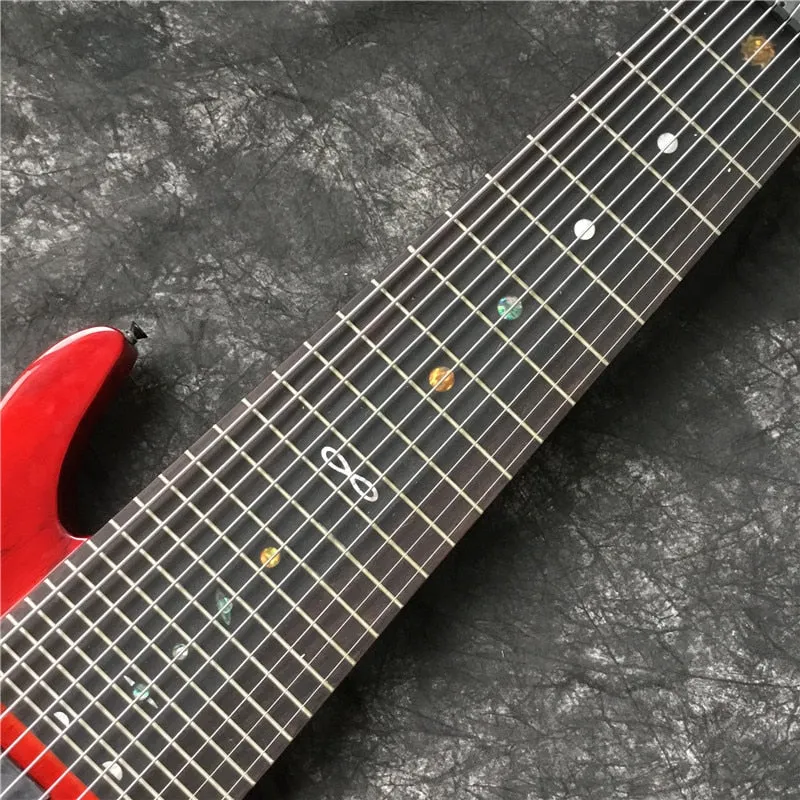 Custom 11 String Red High-quality Electric Bass Guitar