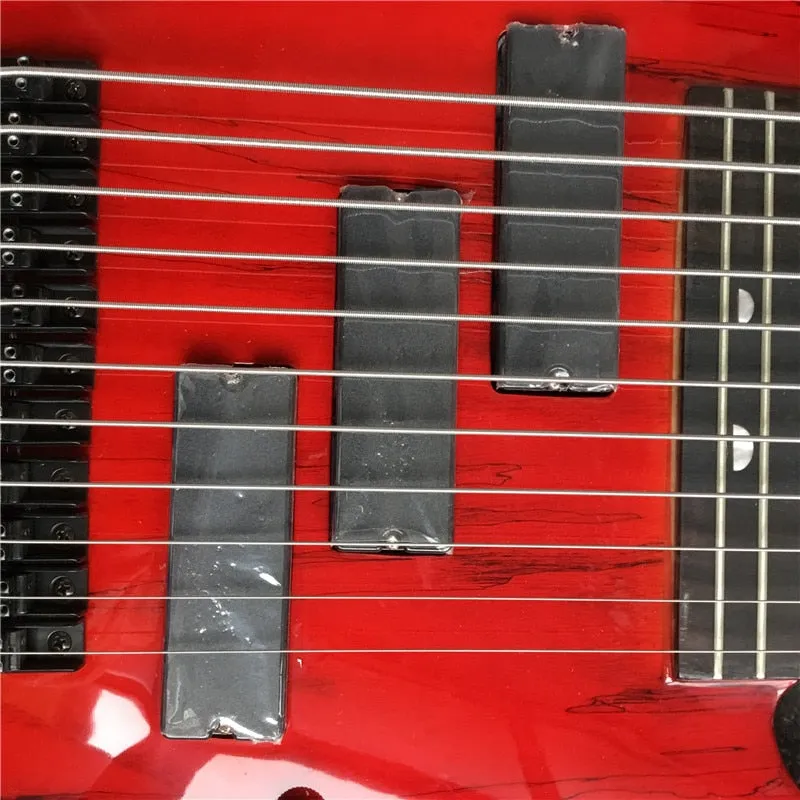 Custom 11 String Red High-quality Electric Bass Guitar