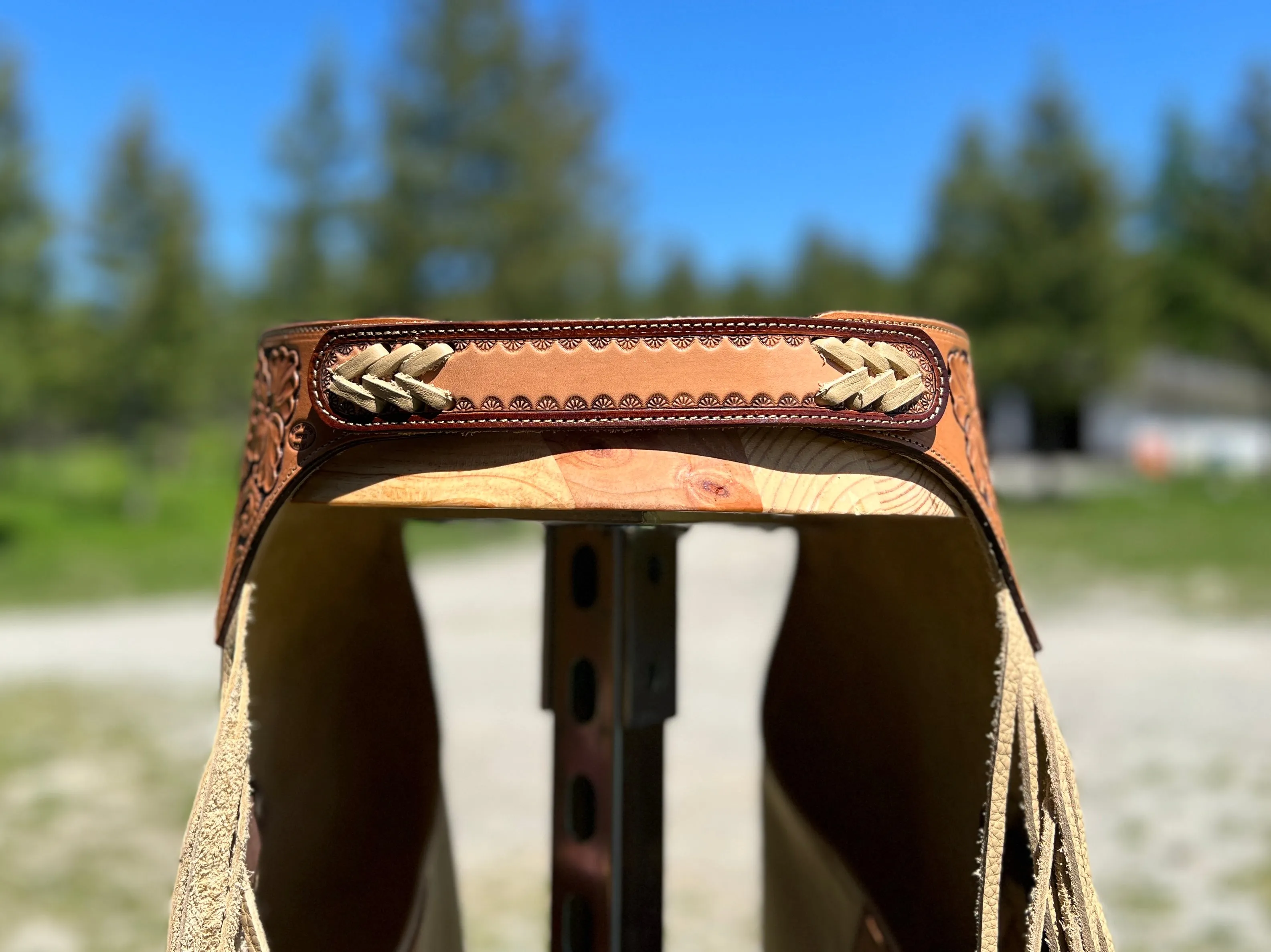 Custom Chinks Charmitas Chaps in Butter Leather