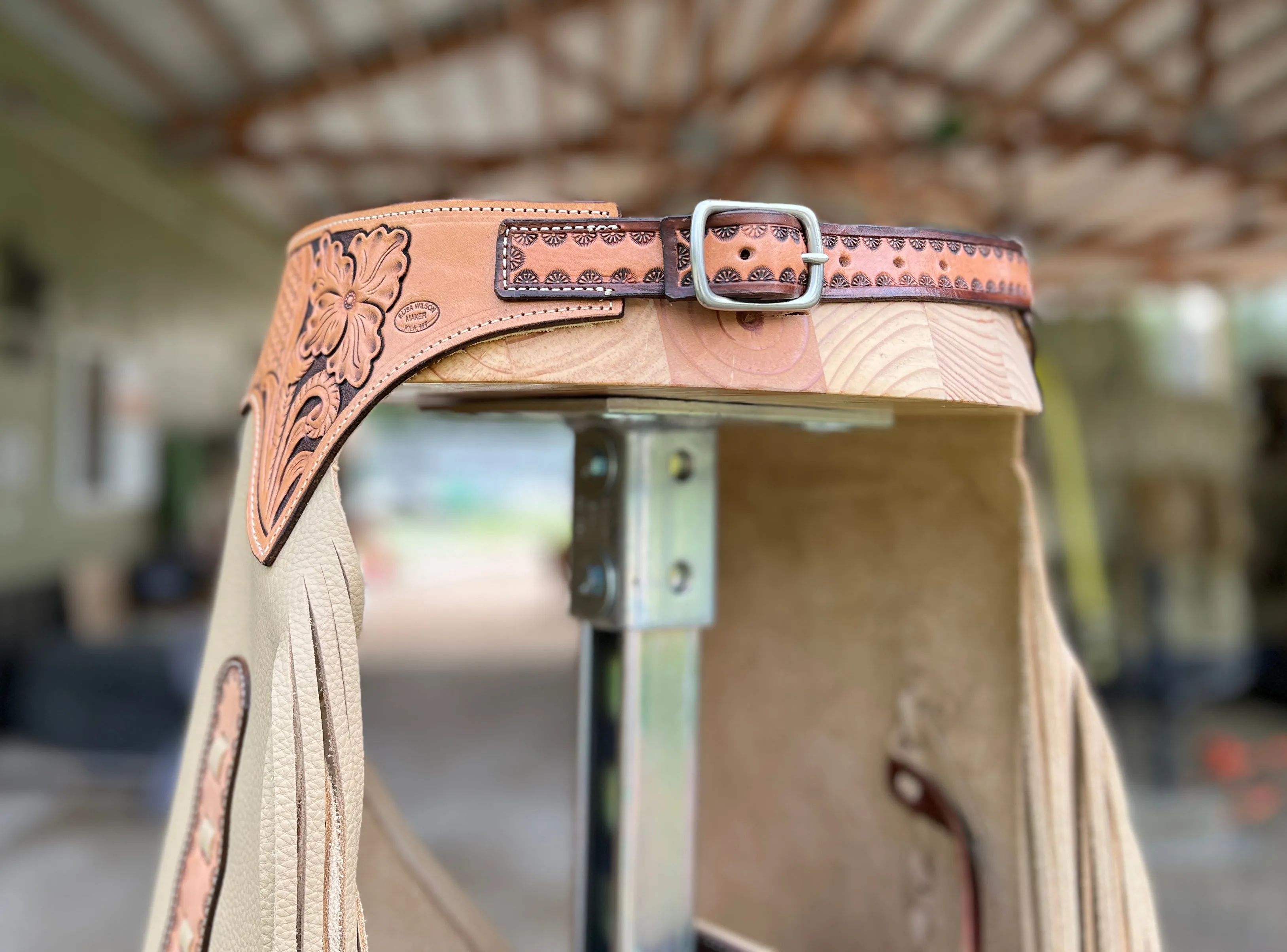 Custom Chinks Charmitas Chaps in Butter Leather