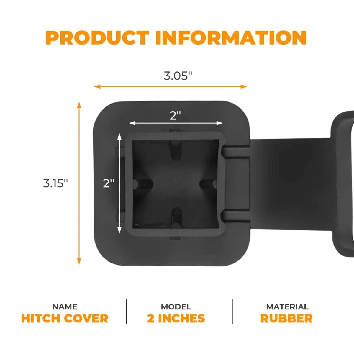Custom Text For Trailer Hitch Cover, Compatible with All Cars, 2 Pack 2 Inch Receiver Hitch Plug Insert Tube Hitch Plug Trailer Hitch Plug Receiver Tube Cover LE13987