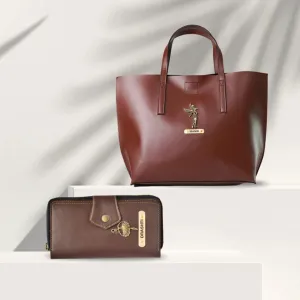 Customised Women's Tote Bag (Product 1)  & Zip Around Lady Wallet (Product 2) Combo for Women