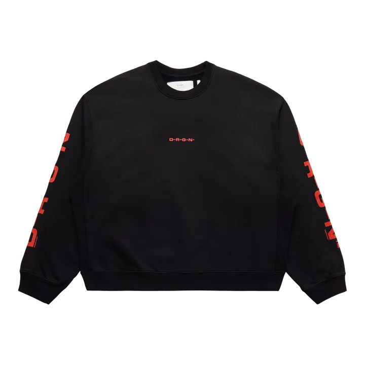 D-R-G-N Origins Bleached Crew Bleached Black