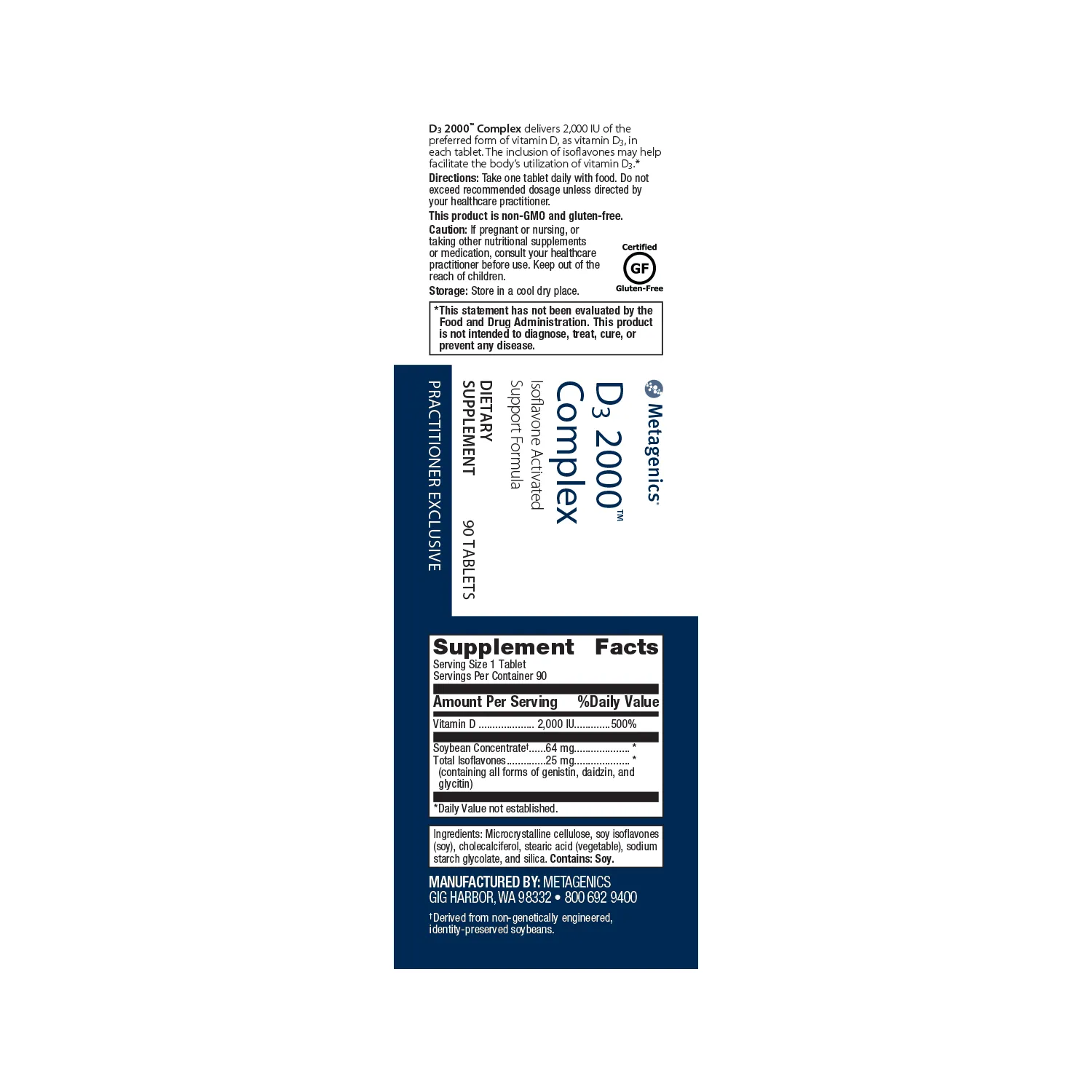 D3 2000™ Complex (formerly Iso D3™) <br>Isoflavone Activated Support Formula