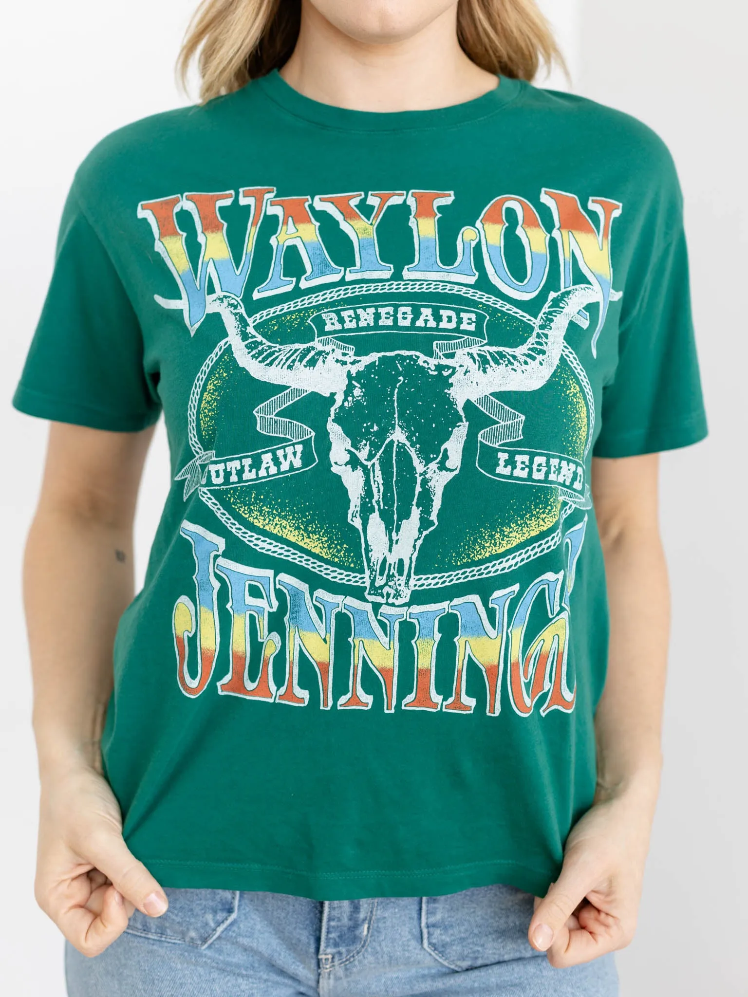 Daydreamer Waylon Jennings Outland Legend Boyfriend Tee