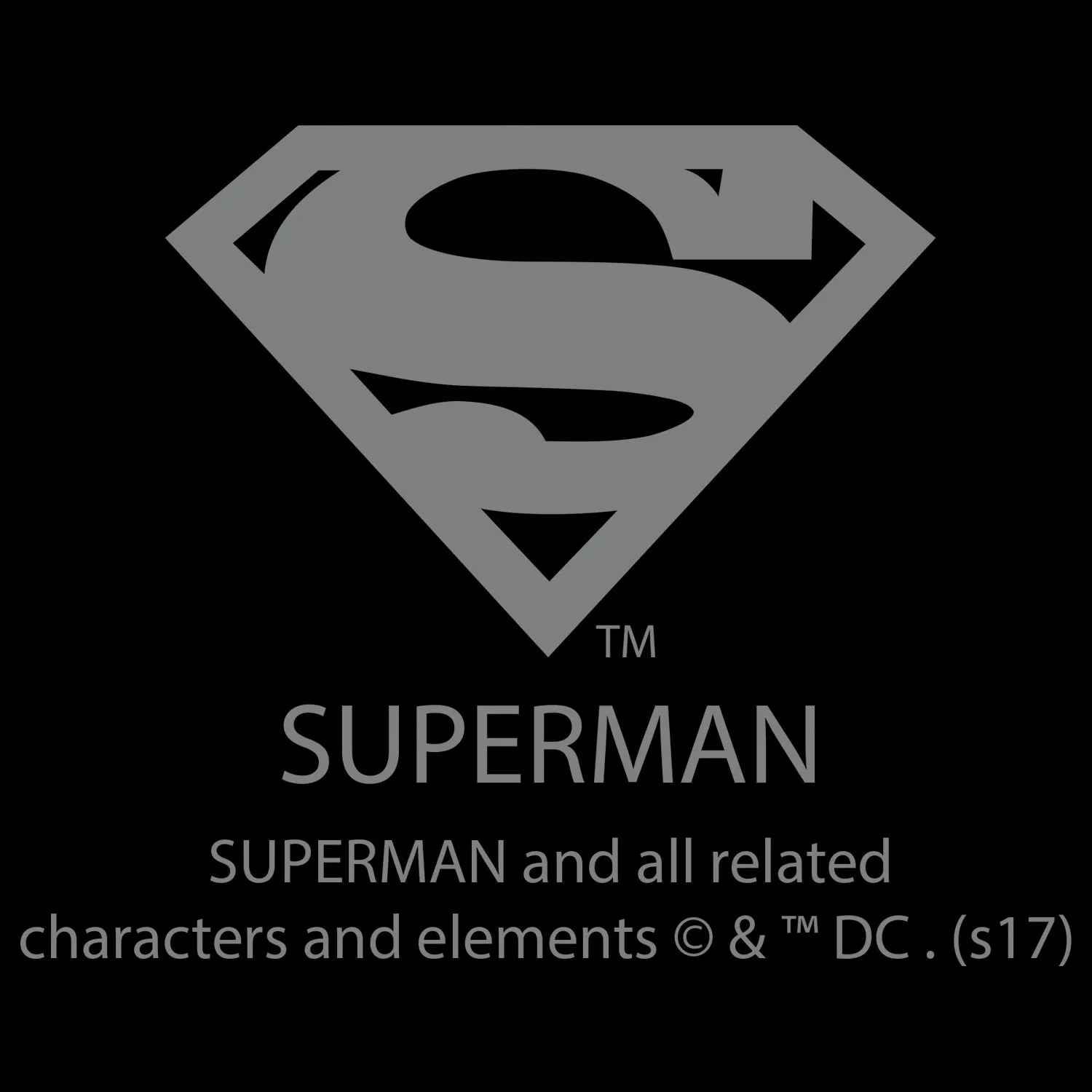 DC Comics Superman Logo Saturated Official Men's T-shirt (Black)