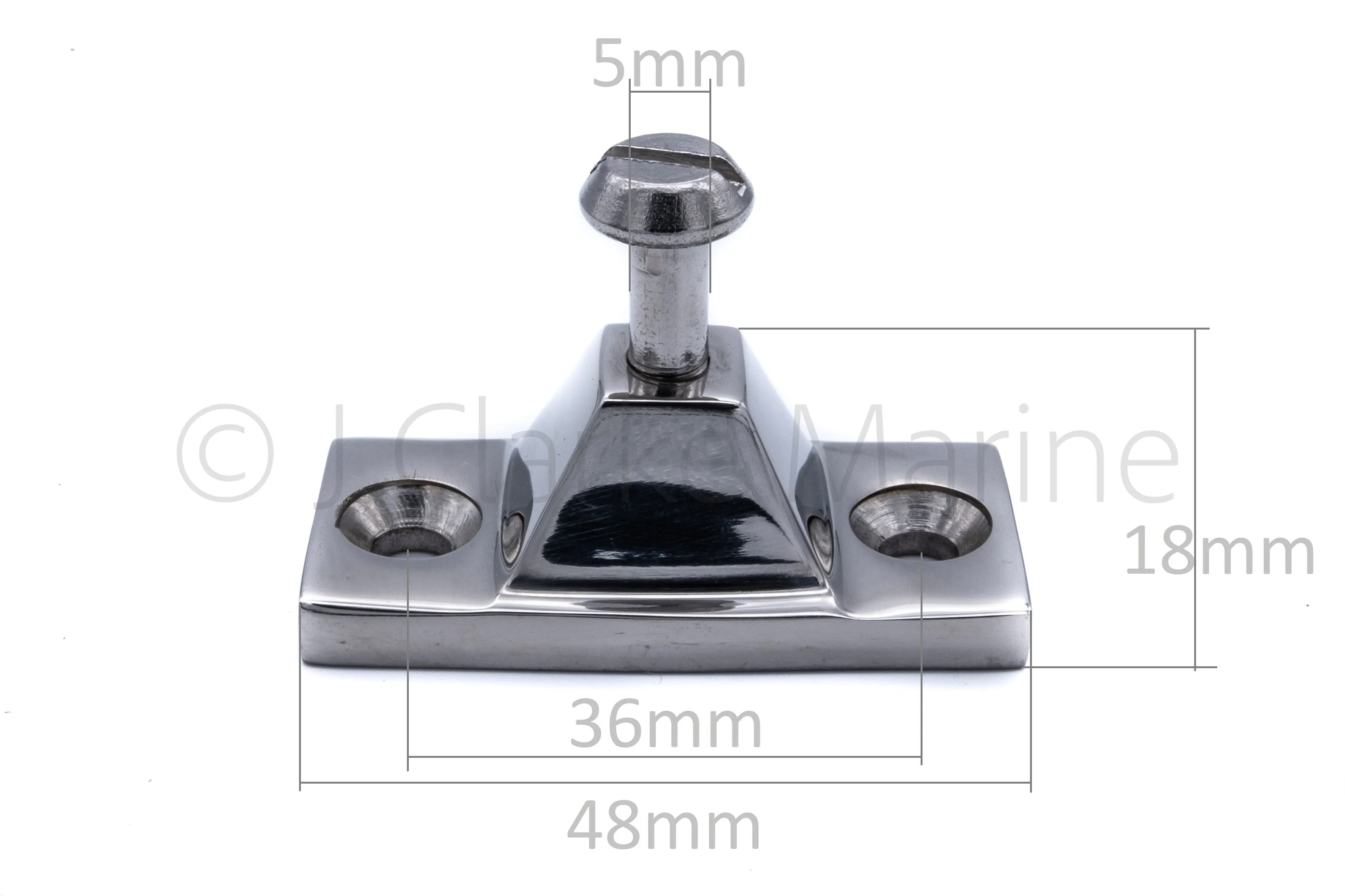 Deck hinge fitting side mount 316 A4 stainless steel