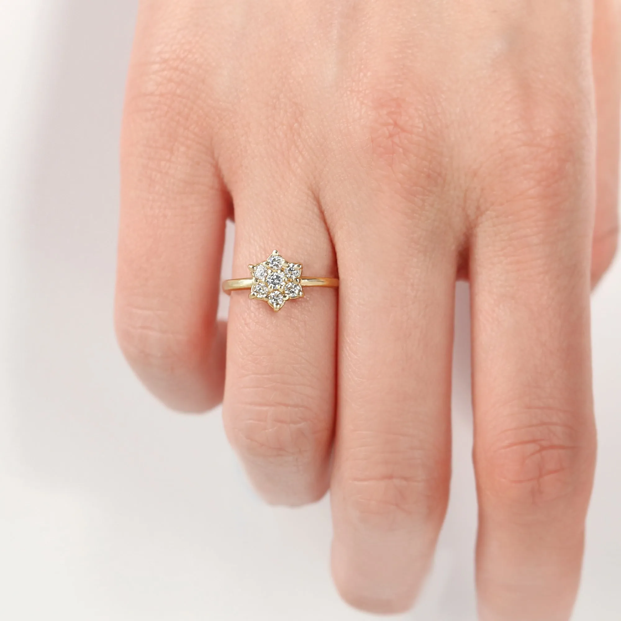 Diamond Daisy Ring