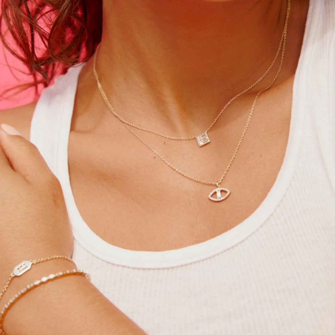 Diamond Evil Eye Necklace