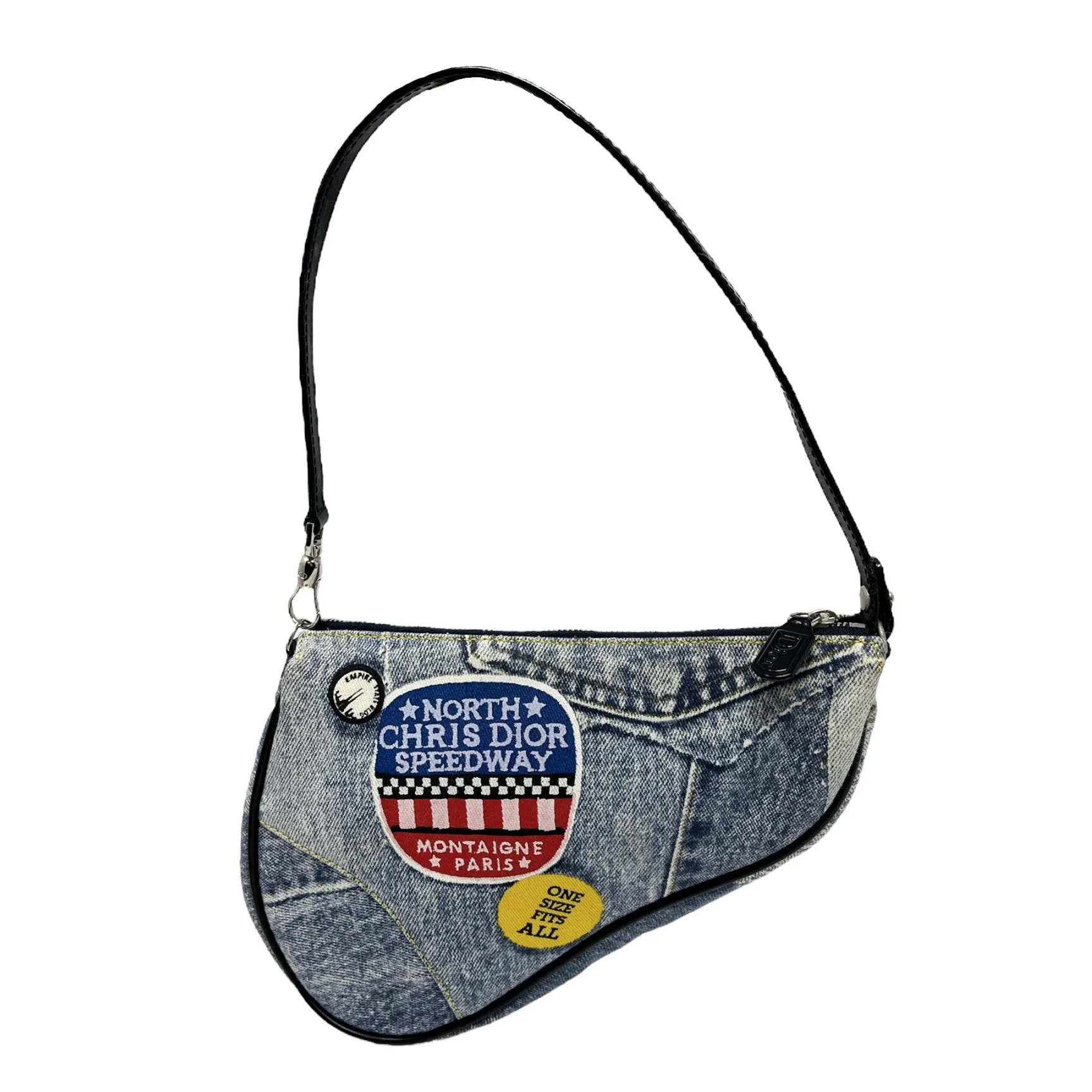Dior Denim Speedway Mini Saddle Bag