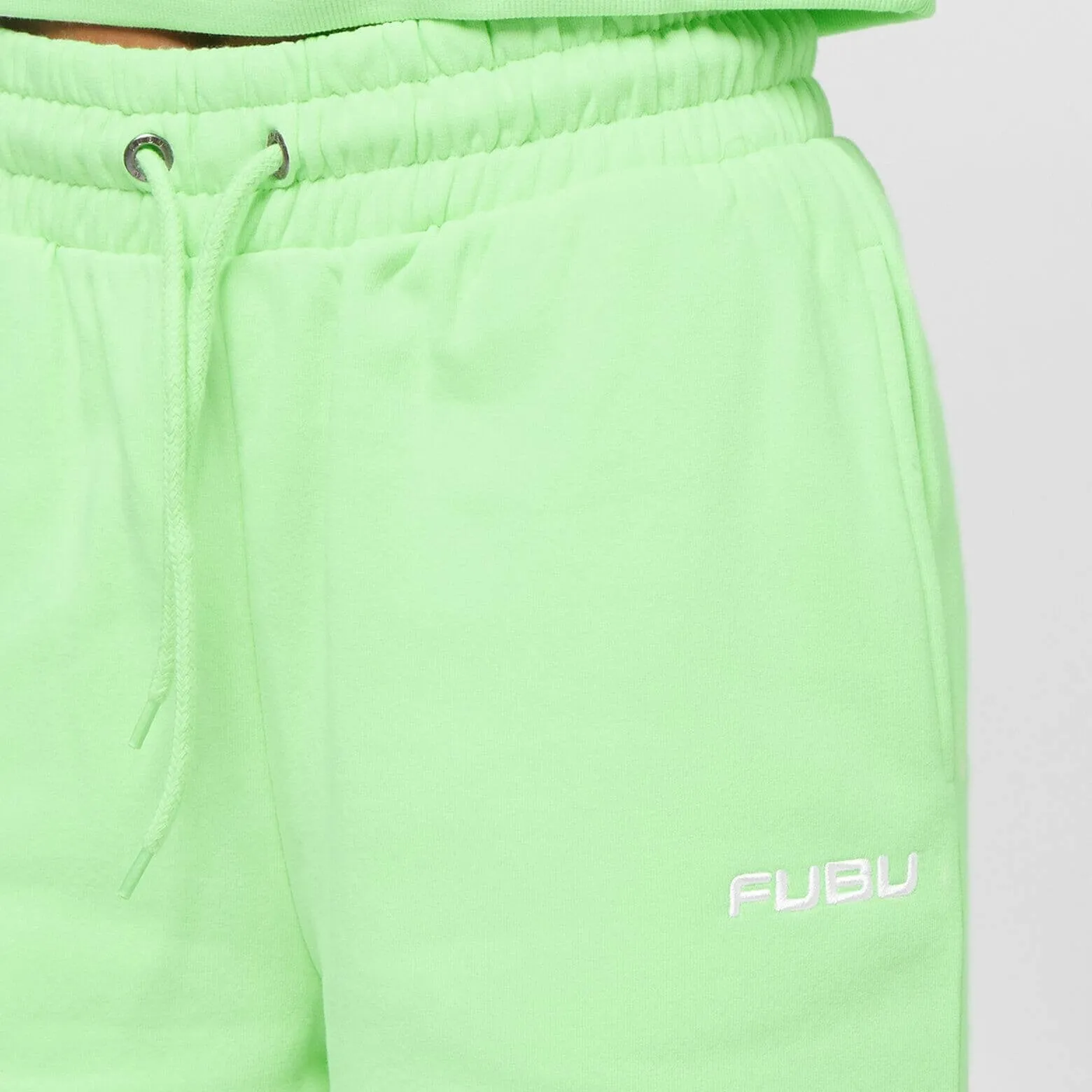 Dámske šortky FUBU Corporate Sweatshorts bledozelené