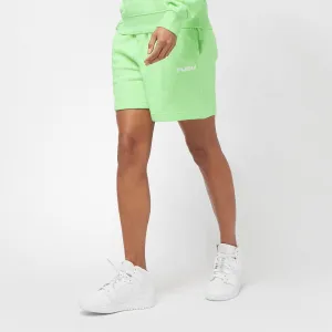 Dámske šortky FUBU Corporate Sweatshorts bledozelené