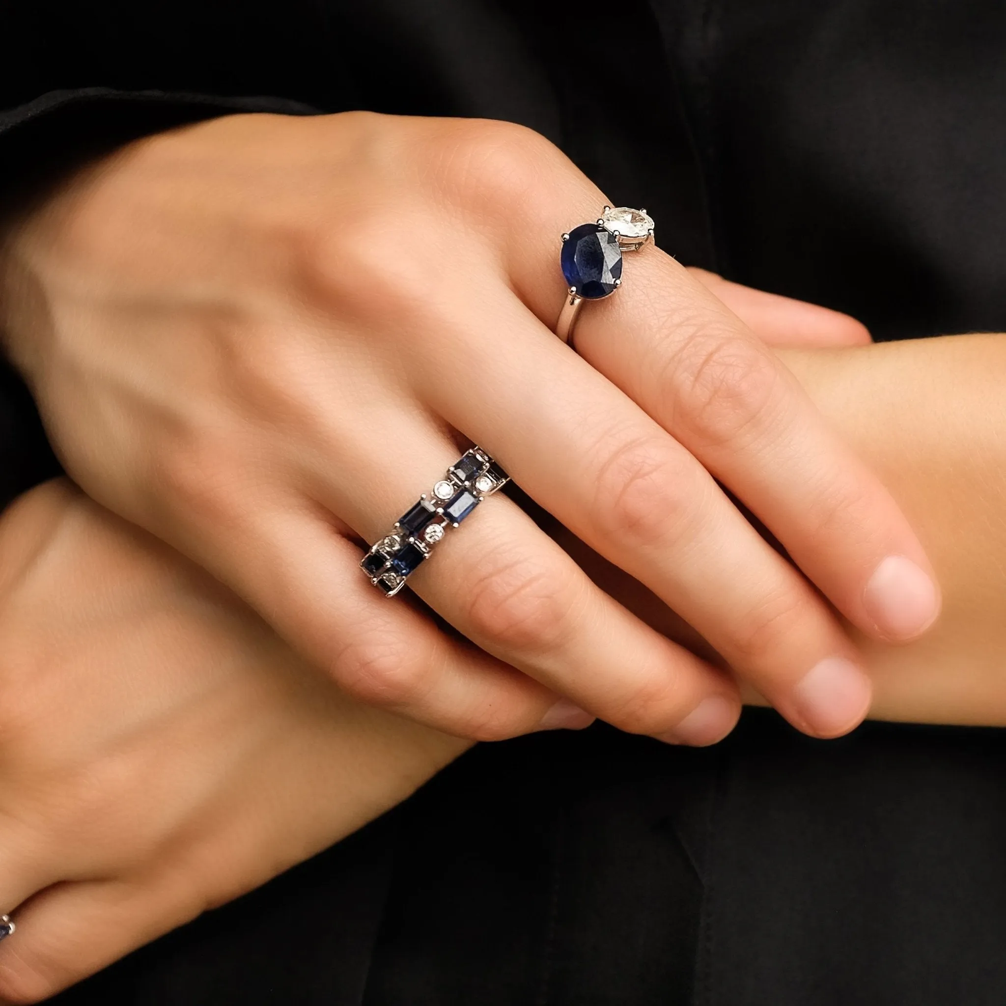 Dolcetto Blue Sapphire Statement Ring