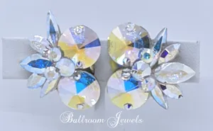 Double larger Rivoli Crystal earrings