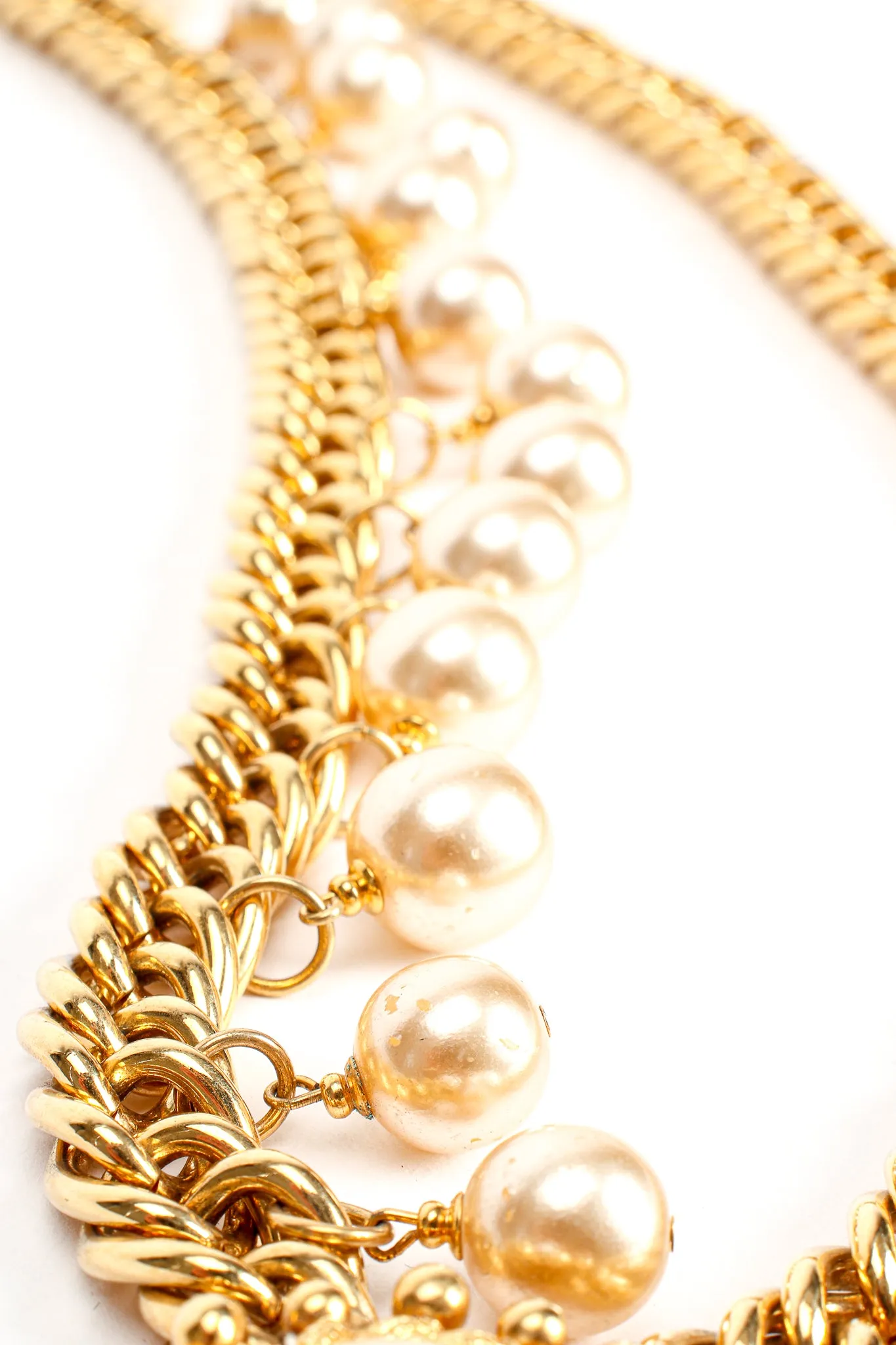 Draped Pearl Fringe Chain Belt