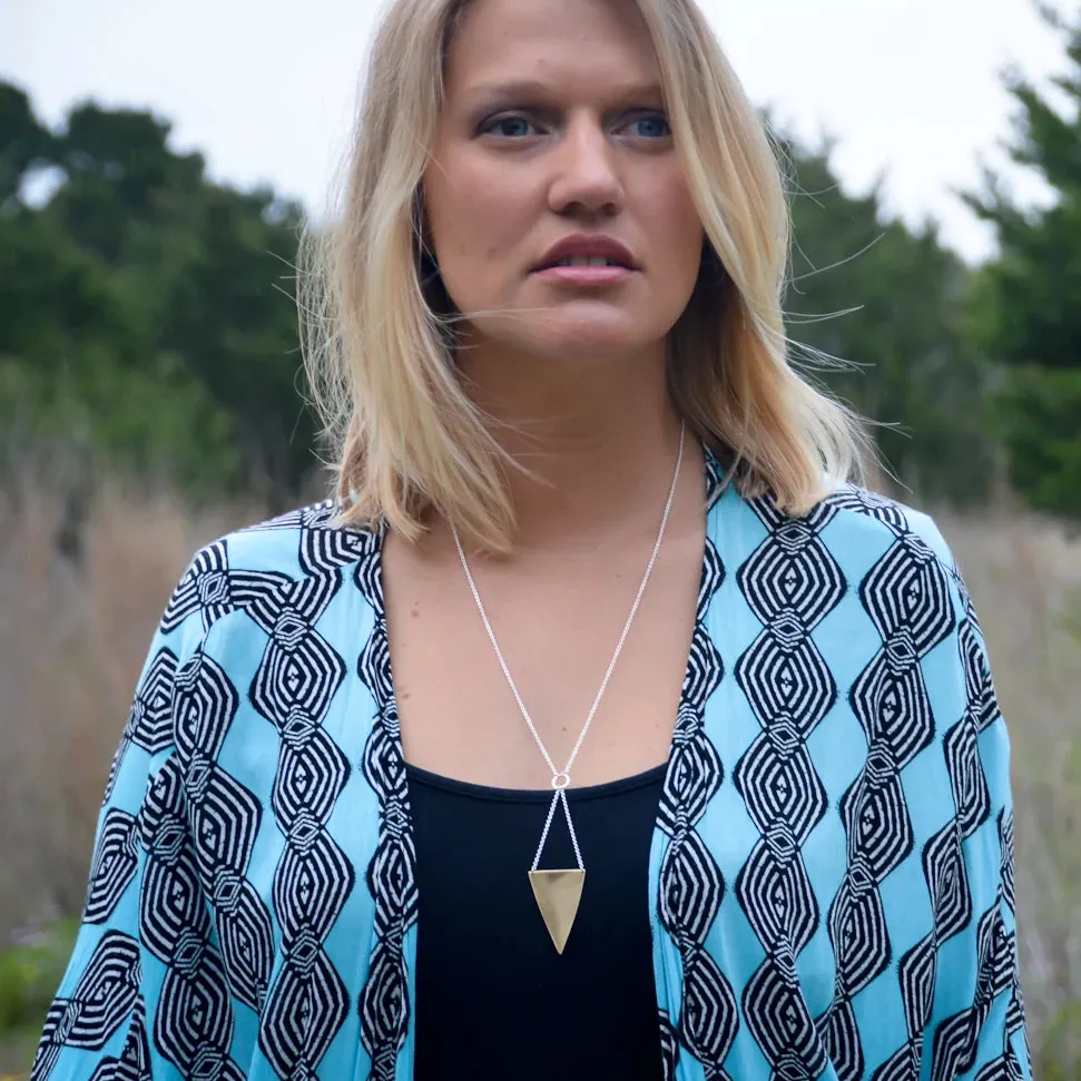 DROP CROSS SPIKE NECKLACE