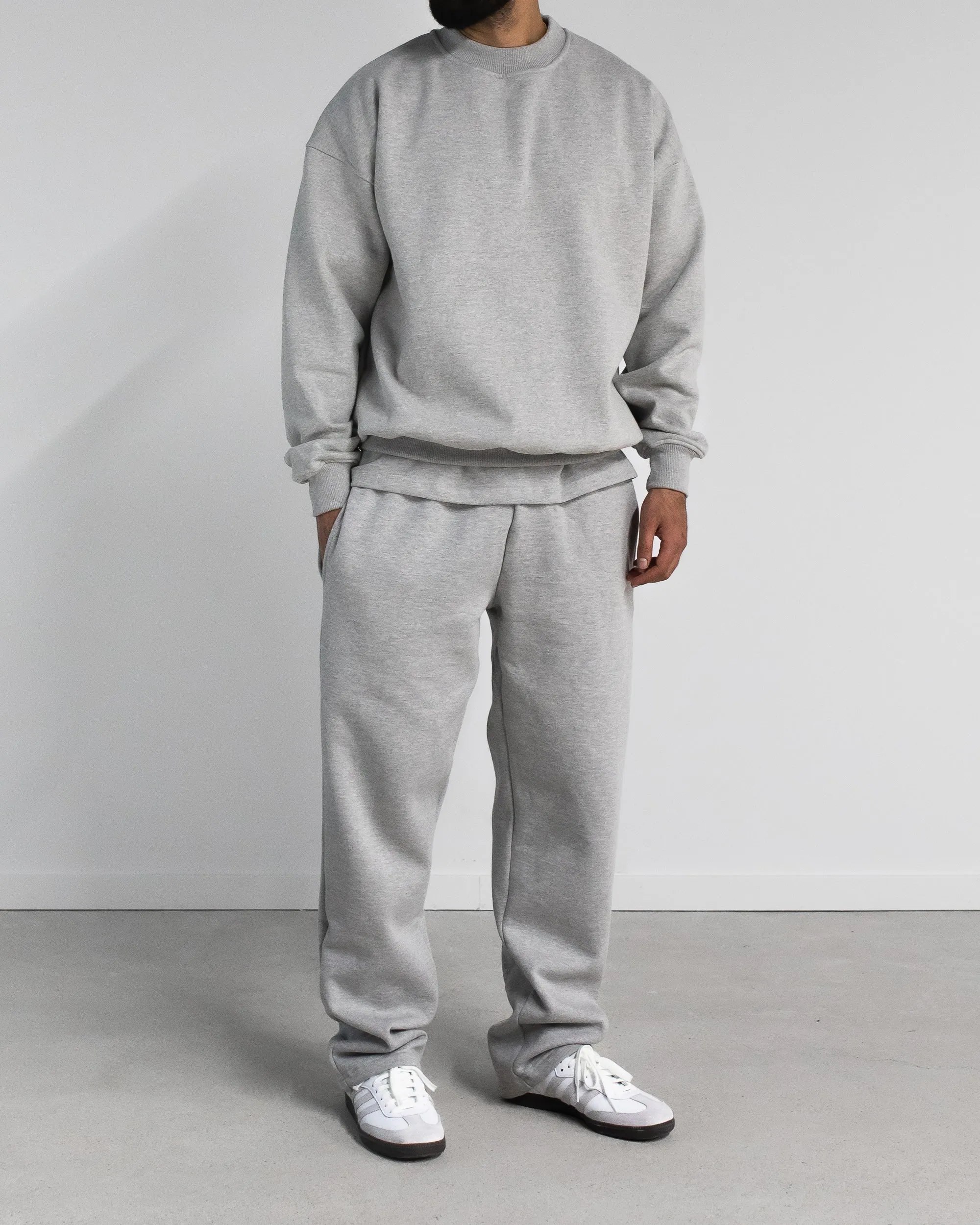 Drop Shoulder Crewneck - Grey