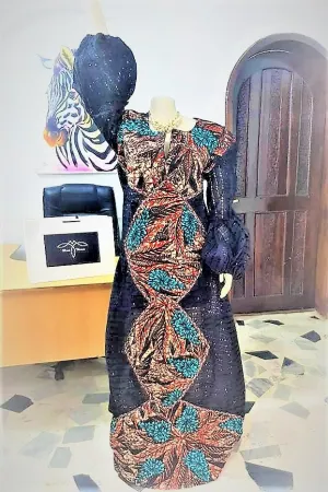 DRY LACE AND ANKARA DRESS