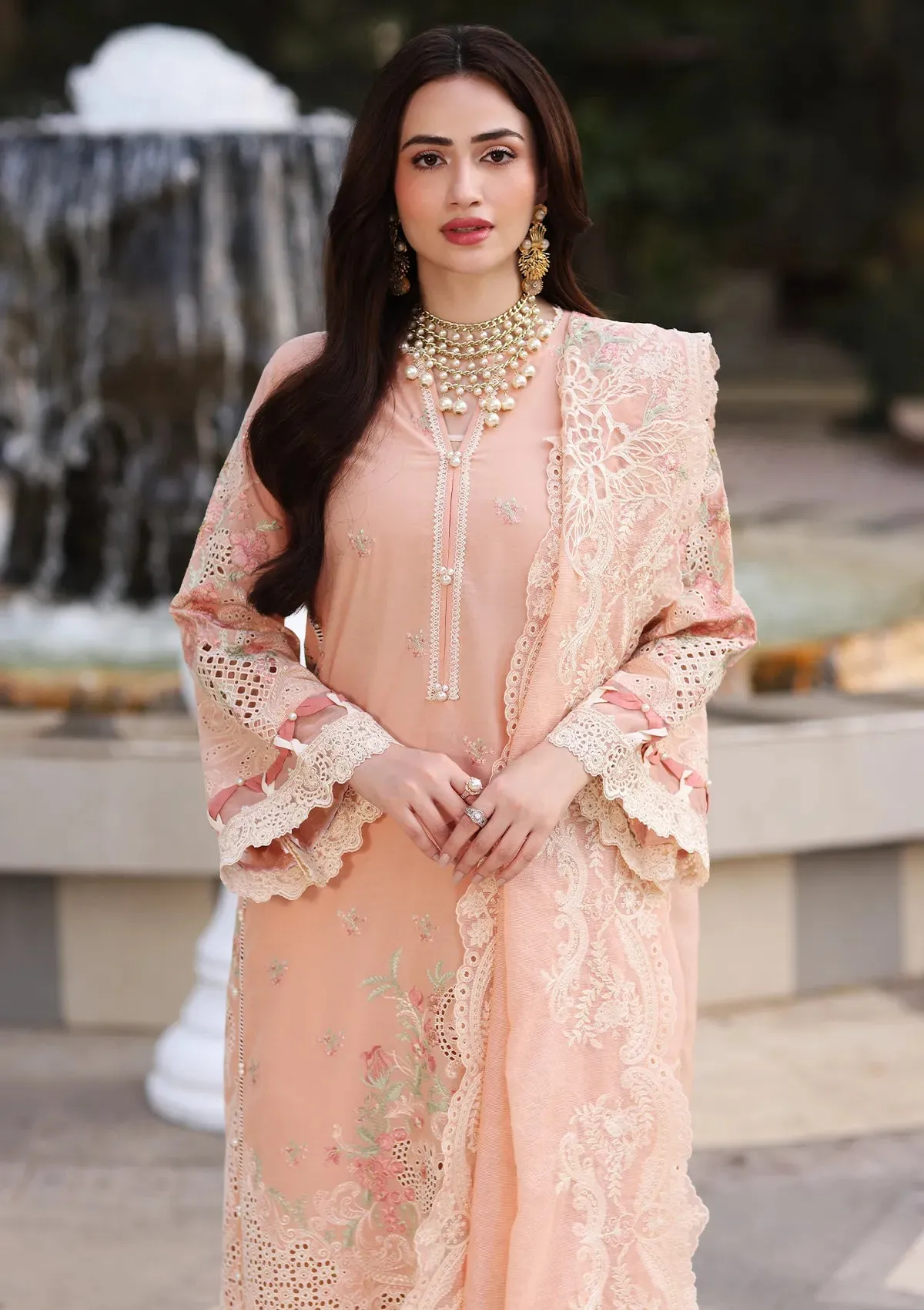 ECF-09 MAGNOLIA | Elaf Premium festive Chikankari collection2023