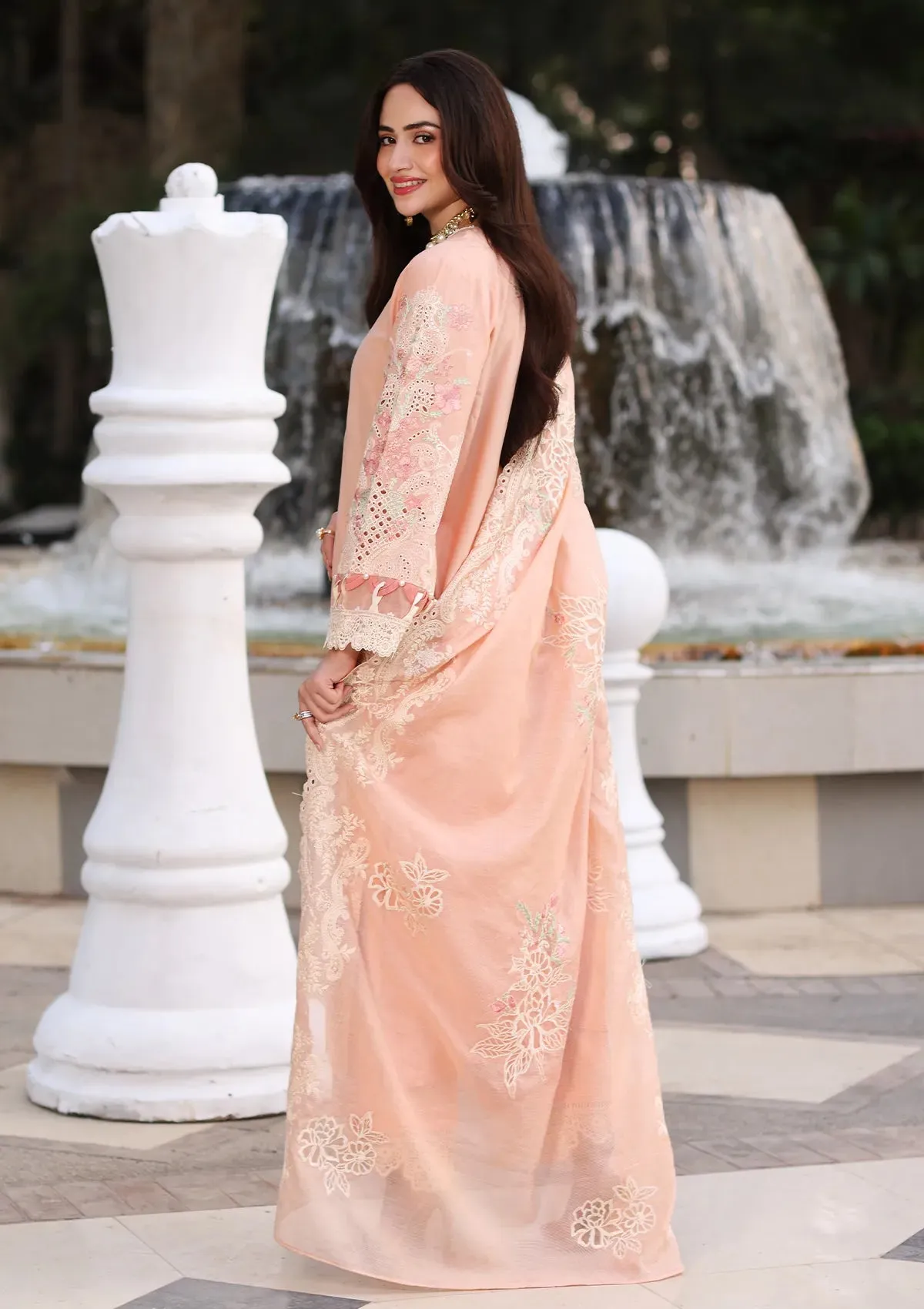 ECF-09 MAGNOLIA | Elaf Premium festive Chikankari collection2023
