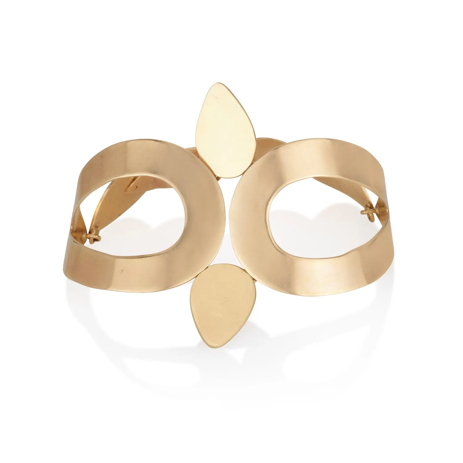 Eclectic  statement gold bracelet.