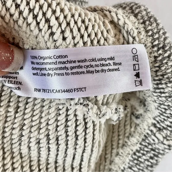 Eileen Fisher Organic Cotton Terry Zip Jacket in Ash Gray S