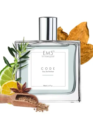 EM5™ Code Perfume for Men | Eau De Parfum Spray | Citrus Leather Anis Fragrance Accords | Luxury Gift for Him | 50 ml