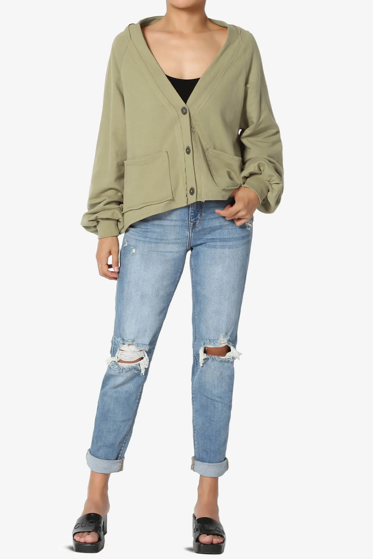 Embark Barrel Long Sleeve Terry Cardigan