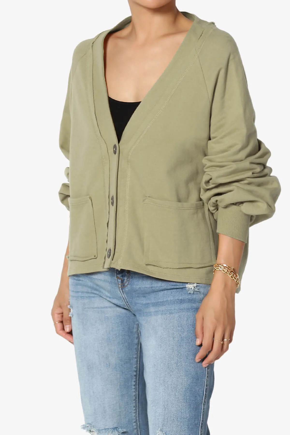 Embark Barrel Long Sleeve Terry Cardigan