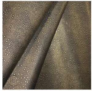 Embossed Leather Rain Drops Black Gold: Leather 3 - 3.5 oz. | 1.4 - 1.6 mm - Leather for Projects - Rain Drops