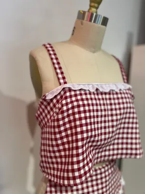 Emmylou Gingham Boxy Tank Top
