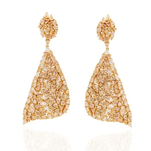 Enchanted Evening Vega Diamond Earrings in Yellow Gold