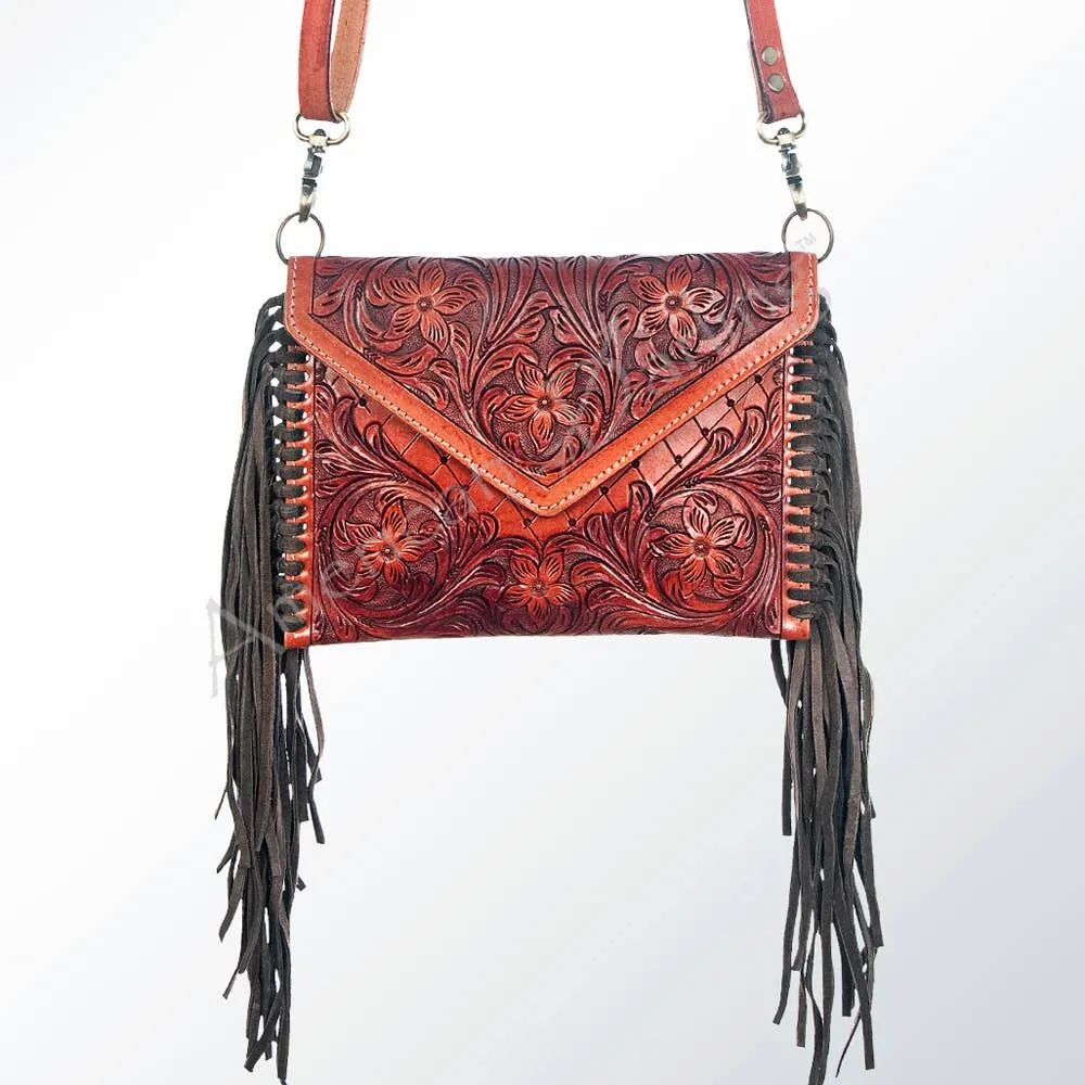 Envelope Hand Tooled Leather Purse