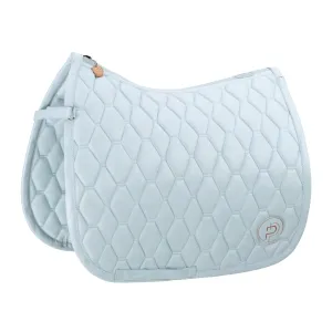 Eskadron Platinum Powder Blue metallic faux leather saddlepad