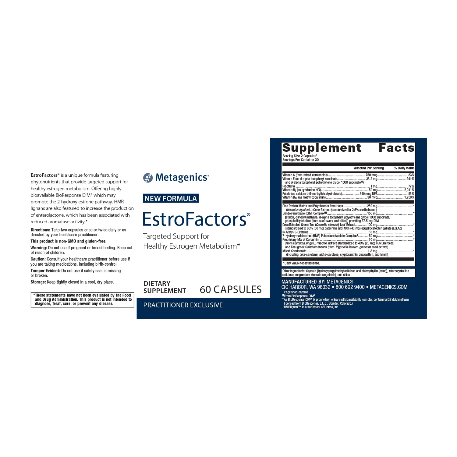 EstroFactors® Capsules <br>Targeted Support for Healthy Estrogen Metabolism*
