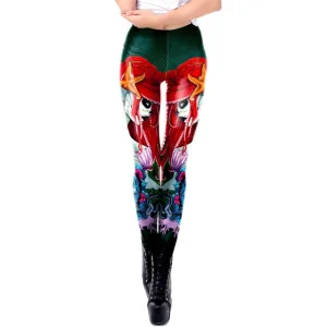 Eye catching colorful skull design leggings