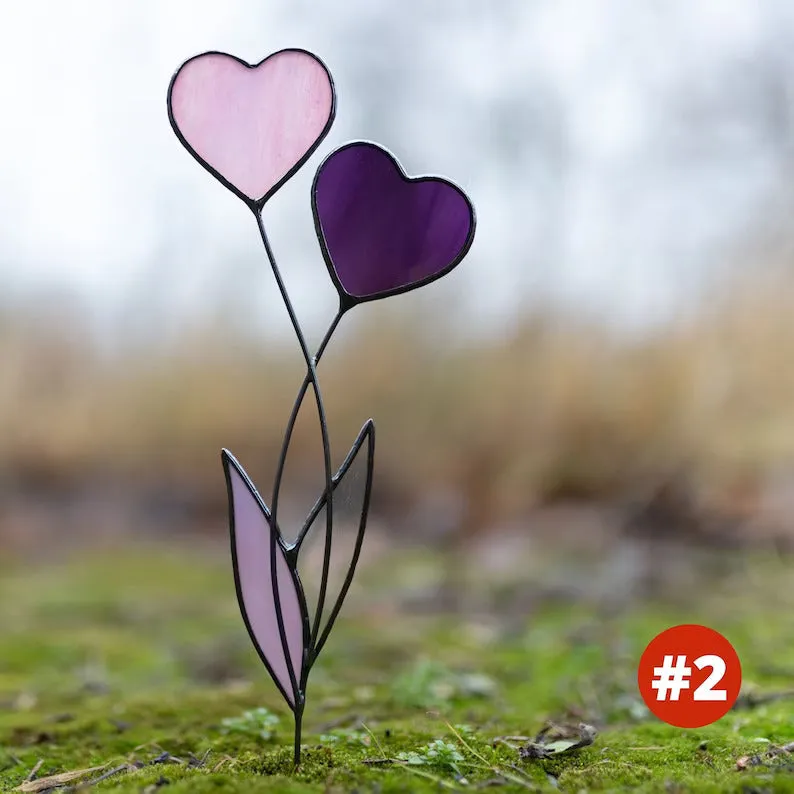 Eye-Catching Heart Garden Stakes
