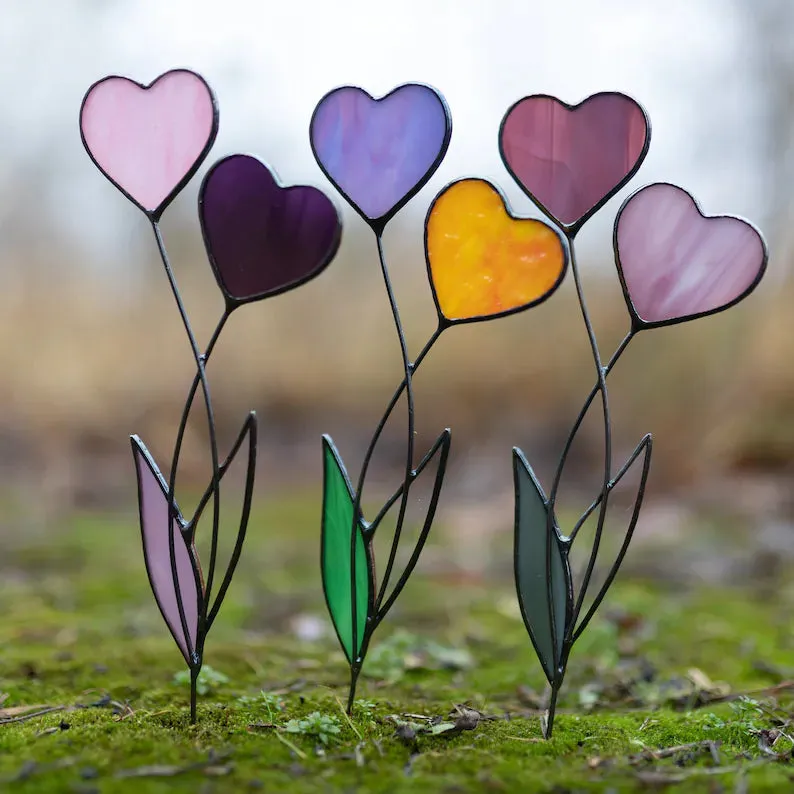 Eye-Catching Heart Garden Stakes