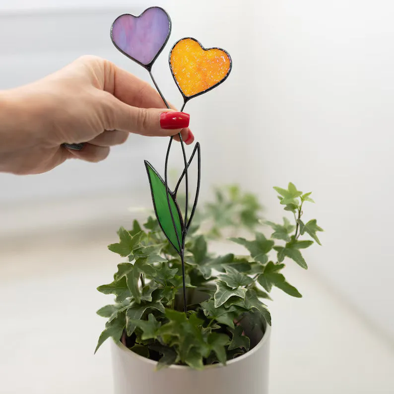 Eye-Catching Heart Garden Stakes