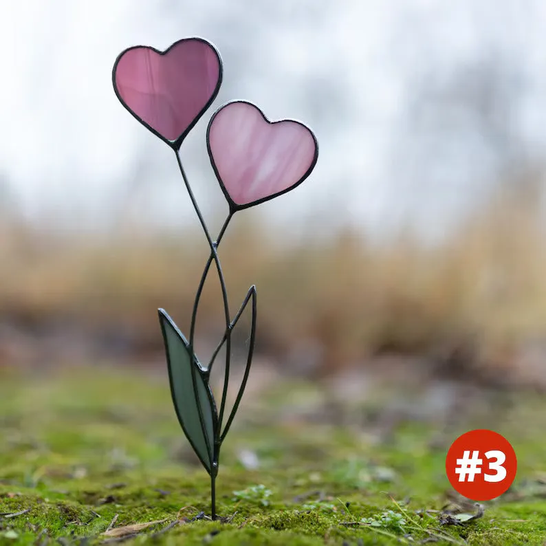 Eye-Catching Heart Garden Stakes