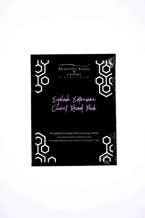 Eyelash Extensions Client Record Cards