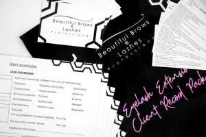 Eyelash Extensions Client Record Cards