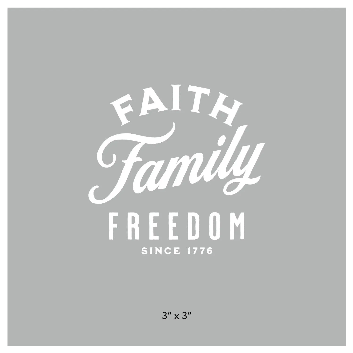 F3 Small Die Cut Sticker