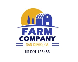 Farm Company Name Truck Decal (USDOT), 2 Pack