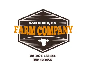 Farm Company Name Truck Decal (USDOT), 2 Pack